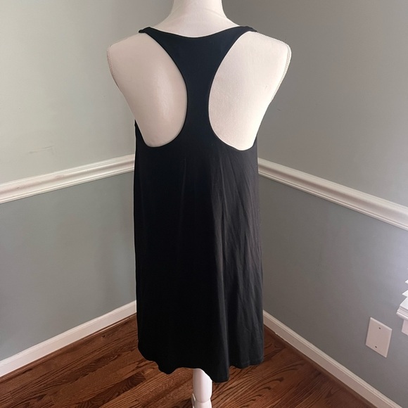 Susana Monaco Racerback A-Line Black Tank Dress - Size Large - Picture 2 of 6